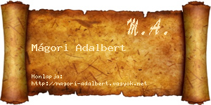 Mágori Adalbert névjegykártya